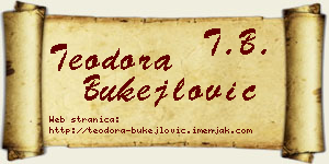 Teodora Bukejlović vizit kartica